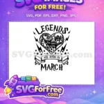 Free Legends Born March Free Heart Always Harry Potter Free SVG 1 - Instant Download