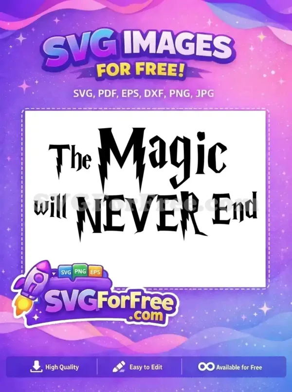 Free Magic Letters Free Never End Harry Potter Free SVG