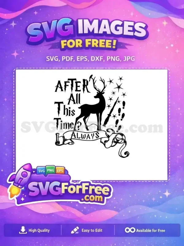 Free Patronus Deer Free Footprints Wand Harry Potter Free SVG