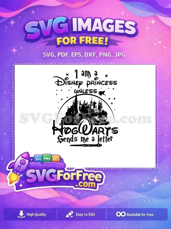 Free Disney Princess Free Hogwarts Castle Harry Potter Free SVG 1