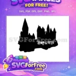 Free Hogwarts Castle Silhouette Free Wizarding World Harry Potter Free SVG 3 - Instant Download