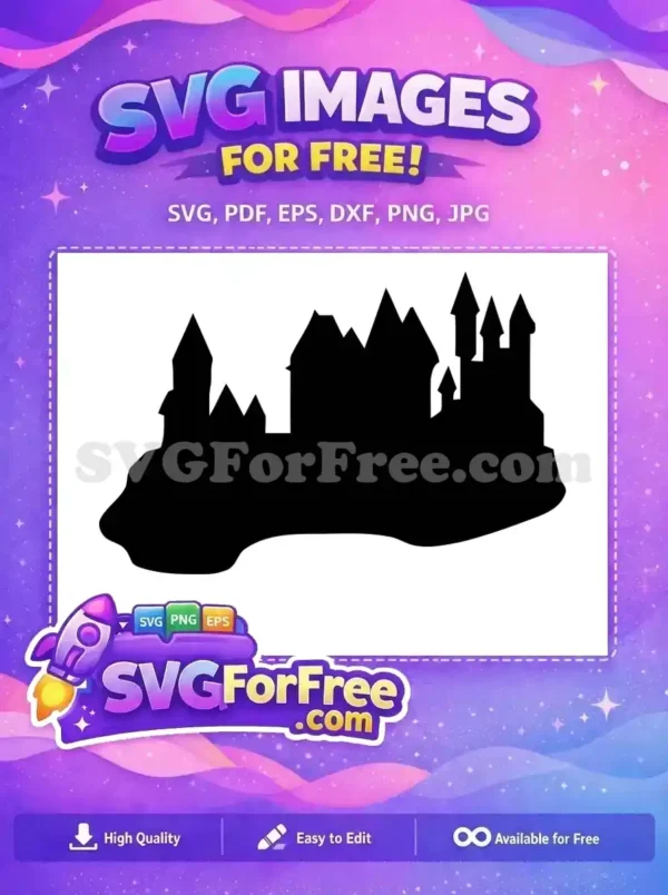 Free Hogwarts Castle Silhouette Free Harry Potter Movie Free SVG