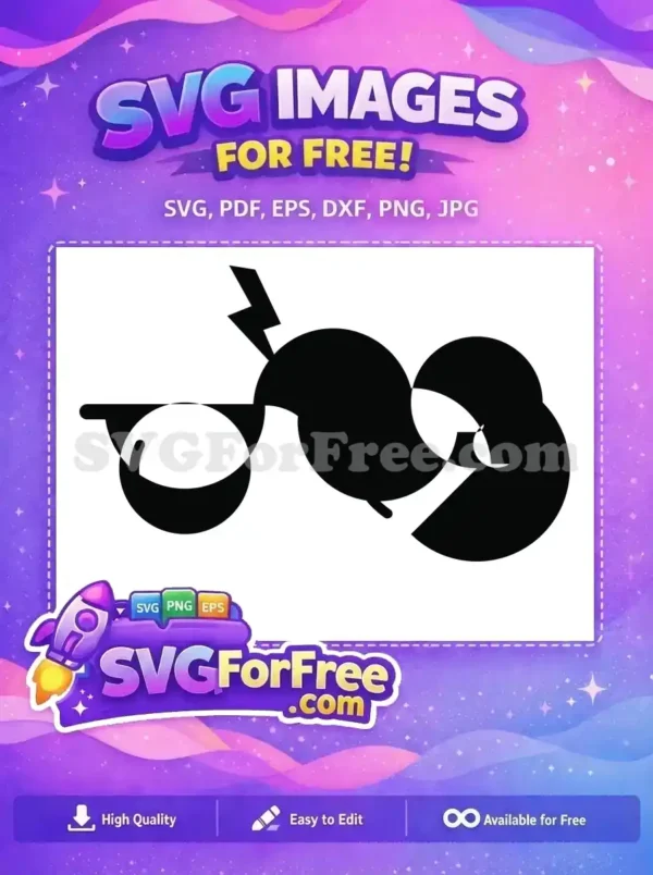 Free Round Glasses Free Lightning Scar Harry Potter Free SVG 22