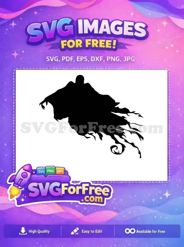 Free Dementor Silhouette Free Flowing Cloak Harry Potter Free SVG Free Dementor Silhouette Free Flowing Cloak Harry Potter Free SVG