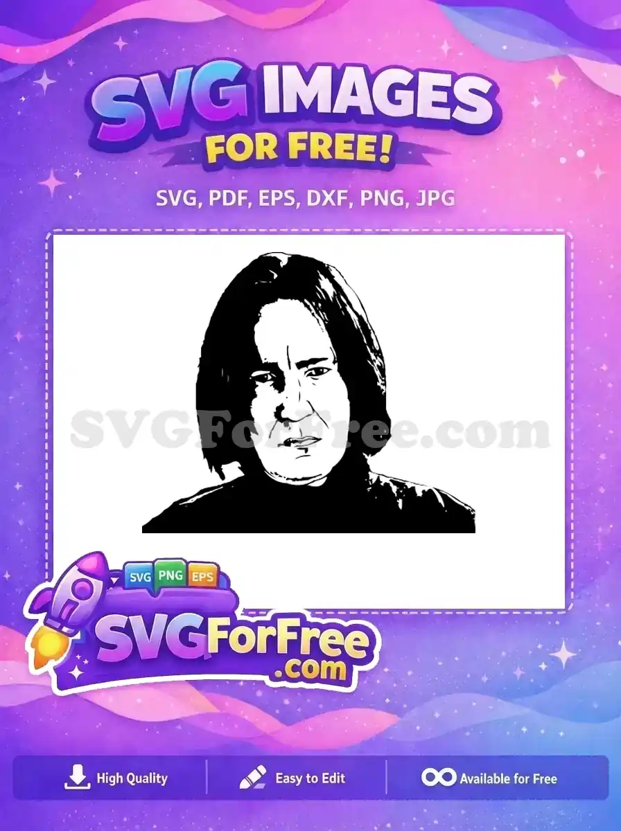 Free Severus Snape Angry Free Glower Harry Potter Free SVG