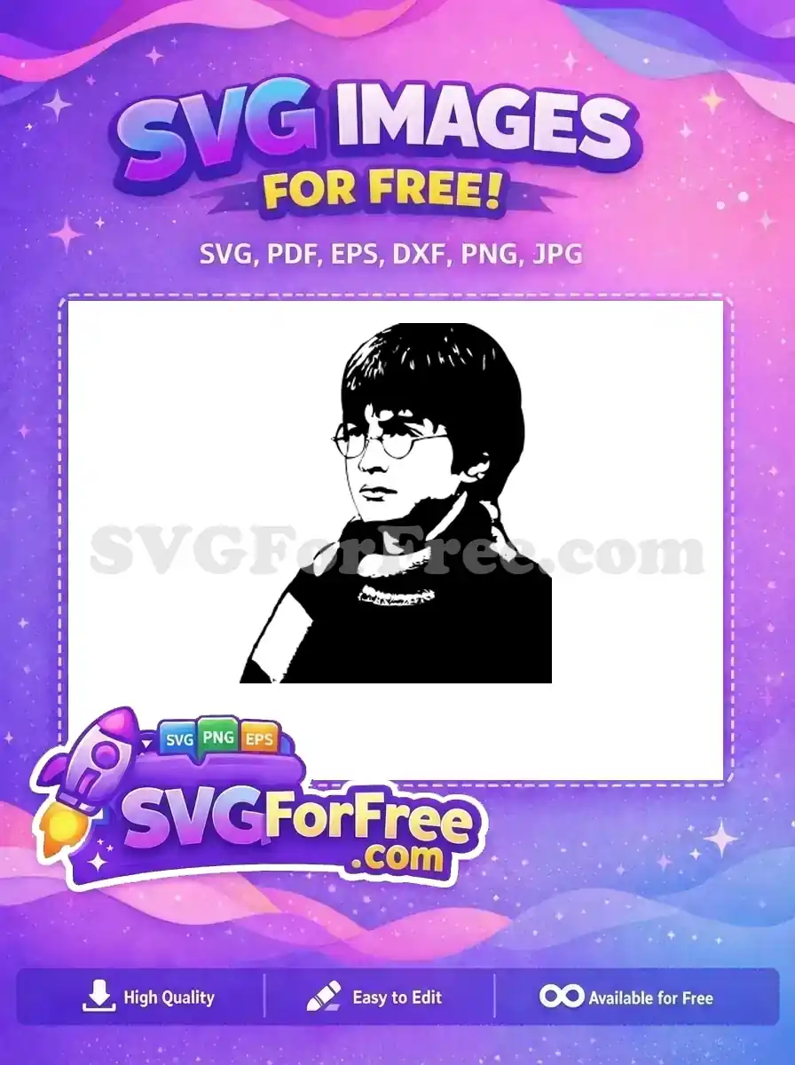 Free Glasses Detail Free Scar Detail Harry Potter Free SVG 1