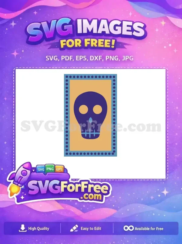 Free Violet Skull Free Colorful Border Harry Potter Free SVG