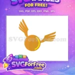 Free Golden Snitch Ball Free Winged Harry Potter Free SVG - Instant Download