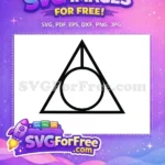 Free Deathly Hallows Symbol Free Simple Line Harry Potter Free SVG 1 - Instant Download
