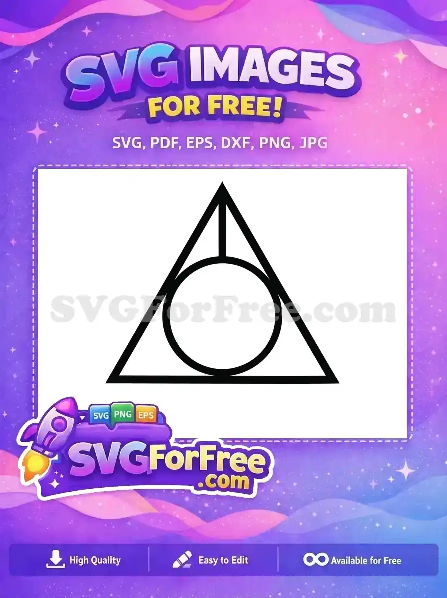 Free Deathly Hallows Symbol Free Simple Line Harry Potter Free SVG 1