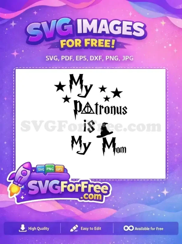 Free Stars Lightning Free Patronus Mom Harry Potter Free SVG 1