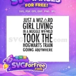 Free Wizard Girl Free Hogwarts Train Muggle World Free SVG - Instant Download
