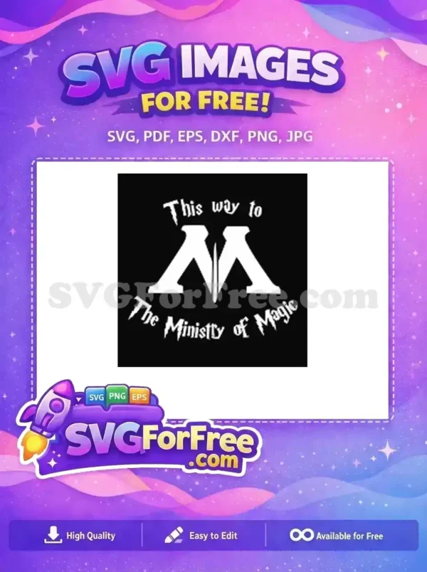 Free Ministry Symbol Free Magic Text Harry Potter Free SVG