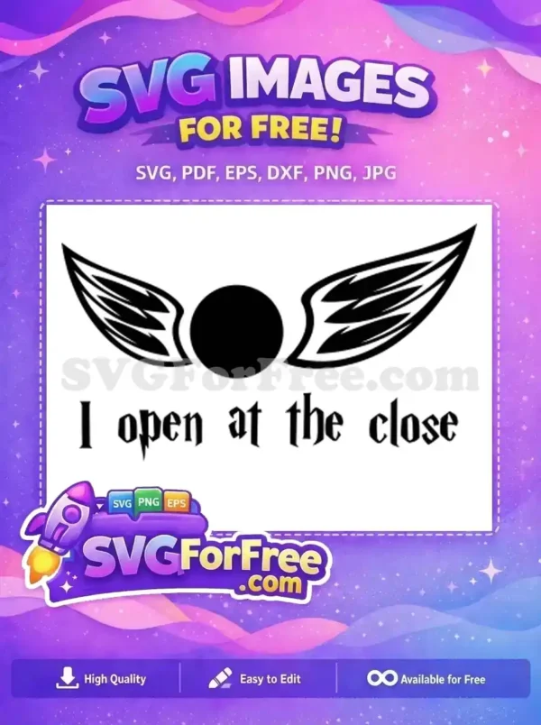 Free Golden Snitch Silhouette Free Winged Ball Harry Potter Free SVG 1