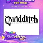 Free Classic Font Free Quidditch Wording Harry Potter Free SVG - Instant Download