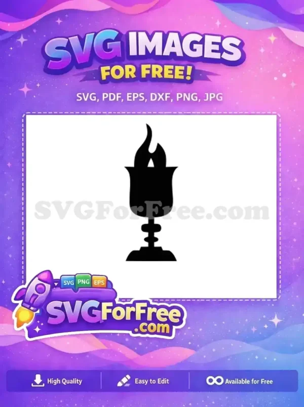 Free Goblet of Fire Free Black Silhouette Harry Potter Free SVG 1