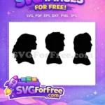 Free Silhouette Portraits Free Wizarding Hermione Harry Potter Free SVG - Instant Download