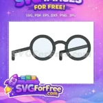 Free Round Frame Glasses Free Harry Potter Iconic Free SVG - Instant Download