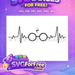 Free Heartbeat Glasses Free Lightning Harry Potter Free SVG 2 - Instant Download