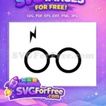 Free Glasses Scar Free Potter Harry Potter Free SVG - Instant Download