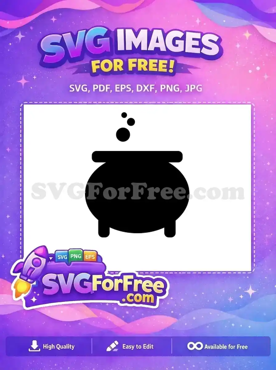 Free Black Cauldron Bubbling Free Potion Harry Potter Free SVG 1