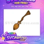 Free Brown Wooden Broom Free Wizarding World Harry Potter Free SVG - Instant Download