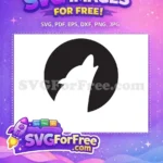 Free Howling Werewolf Free Circular Silhouette Harry Potter Free SVG - Instant Download