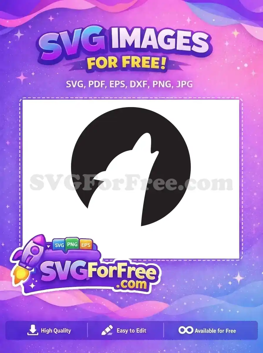 Free Howling Werewolf Free Circular Silhouette Harry Potter Free SVG