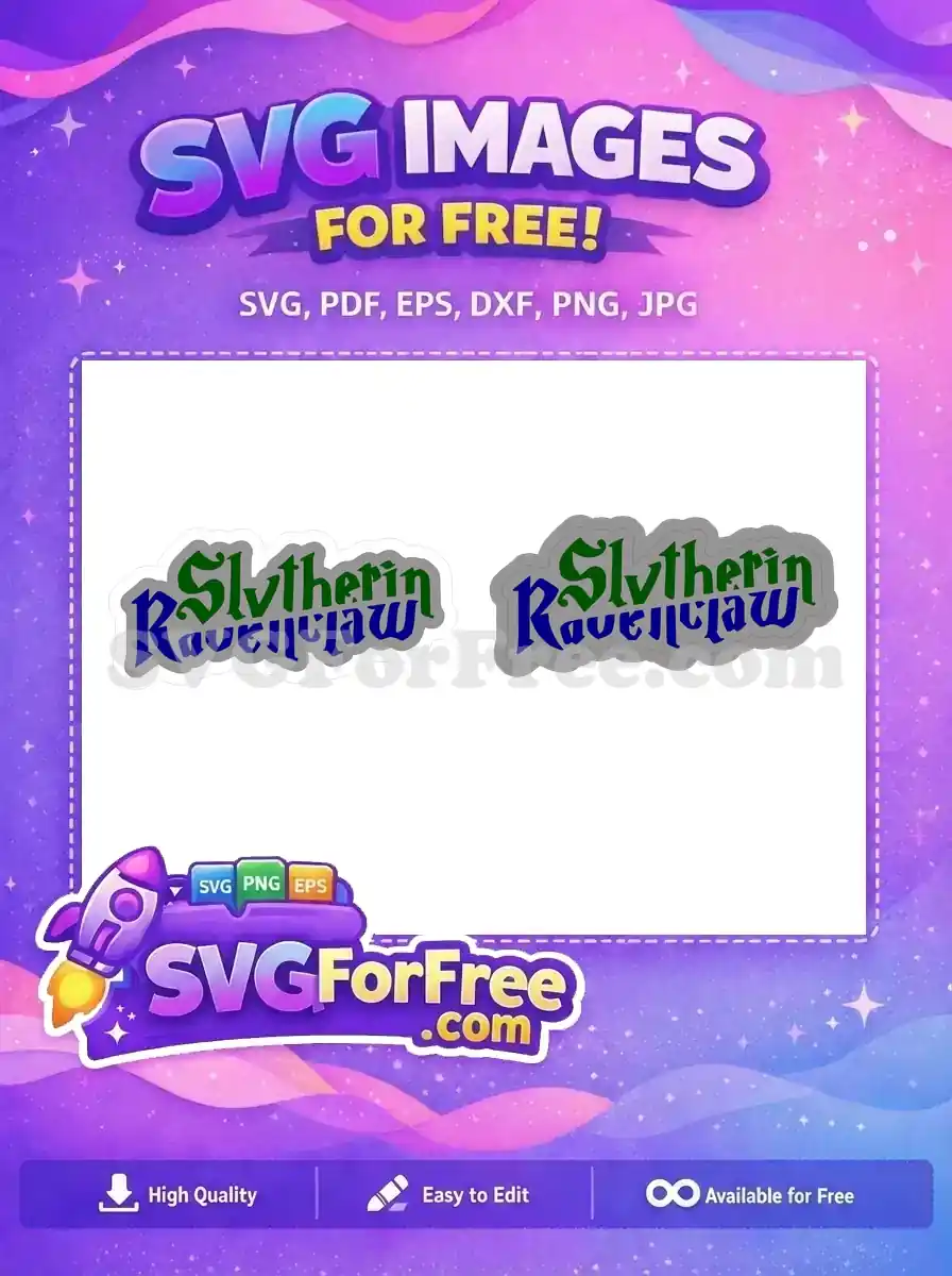 Free Green Slytherin Free Blue Ravenclaw Harry Potter Free SVG 1