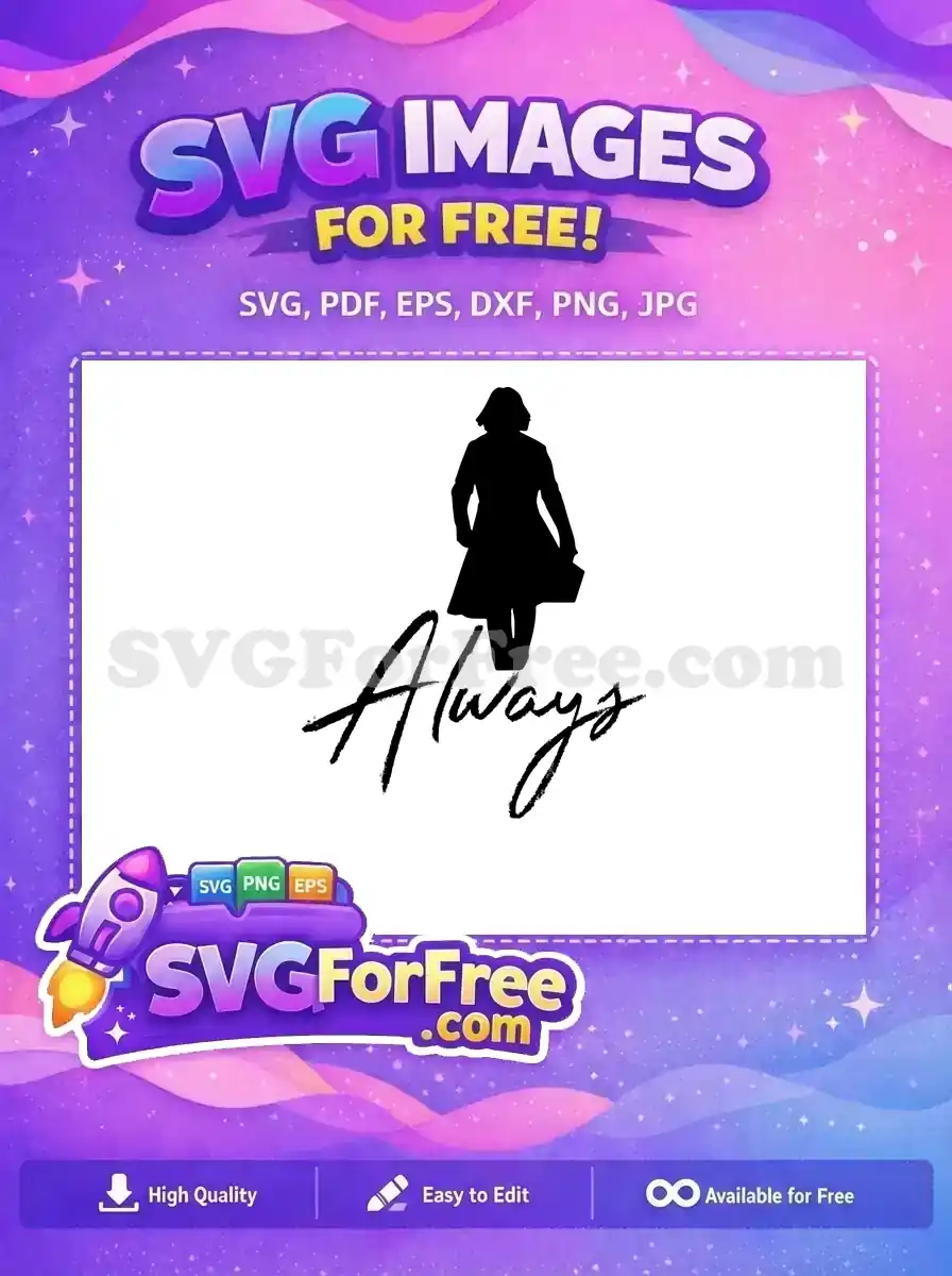 Free Severus Snape Silhouette Free Always Text Harry Potter Free SVG 1