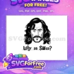 Free Sirius Black Portrait Free Serious Expression Harry Potter Free SVG - Instant Download
