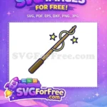 Free Wooden Wand Free Yellow Stars Harry Potter Free SVG 2 - Instant Download