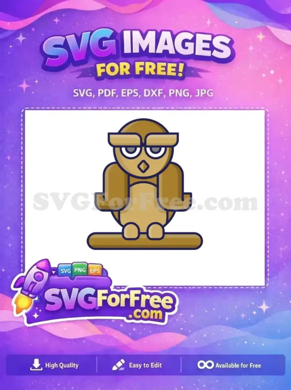 Free Brown Owl Free Perched Bird Harry Potter Free SVG