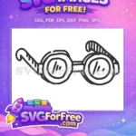 Free Round Harry Potter Free Spectacles Harry Potter Free SVG - Instant Download
