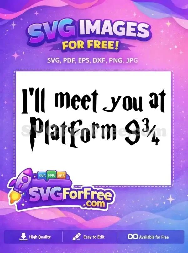 Free Platform Nine Free Three Quarters Harry Potter Free SVG 4