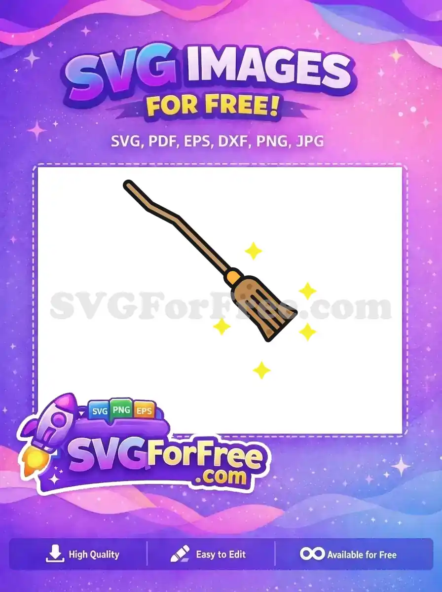 Free Brown Nimbus Broom Free Magical Stars Harry Potter Free SVG