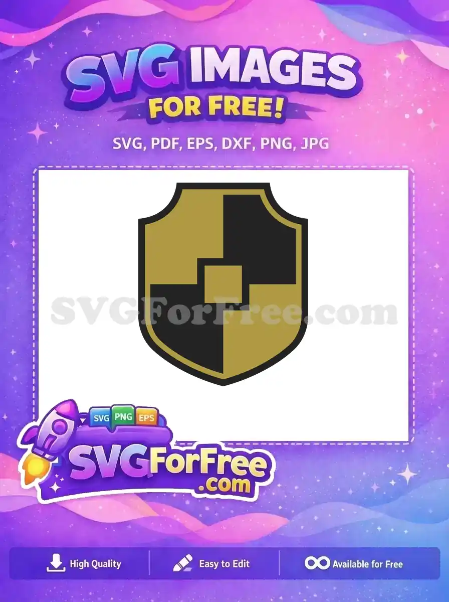 Free Black Gold Shield Free Hogwarts House Harry Potter Free SVG