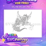 Free Scaled Wings Free Fanged Mouth Harry Potter Free SVG - Instant Download