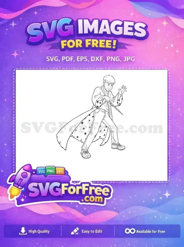 Free Freckled Wizard Free Star Robe Harry Potter Free SVG