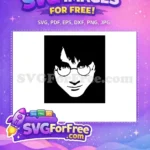 Free Black Haired Free Round Glasses Harry Potter Free SVG 2 - Instant Download