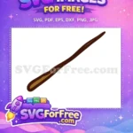 Free Brown Wooden Wand Free Wizarding World Harry Potter Free SVG - Instant Download