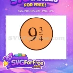 Free Platform Number Free Nine and Three Quarters Harry Potter Free SVG - Instant Download