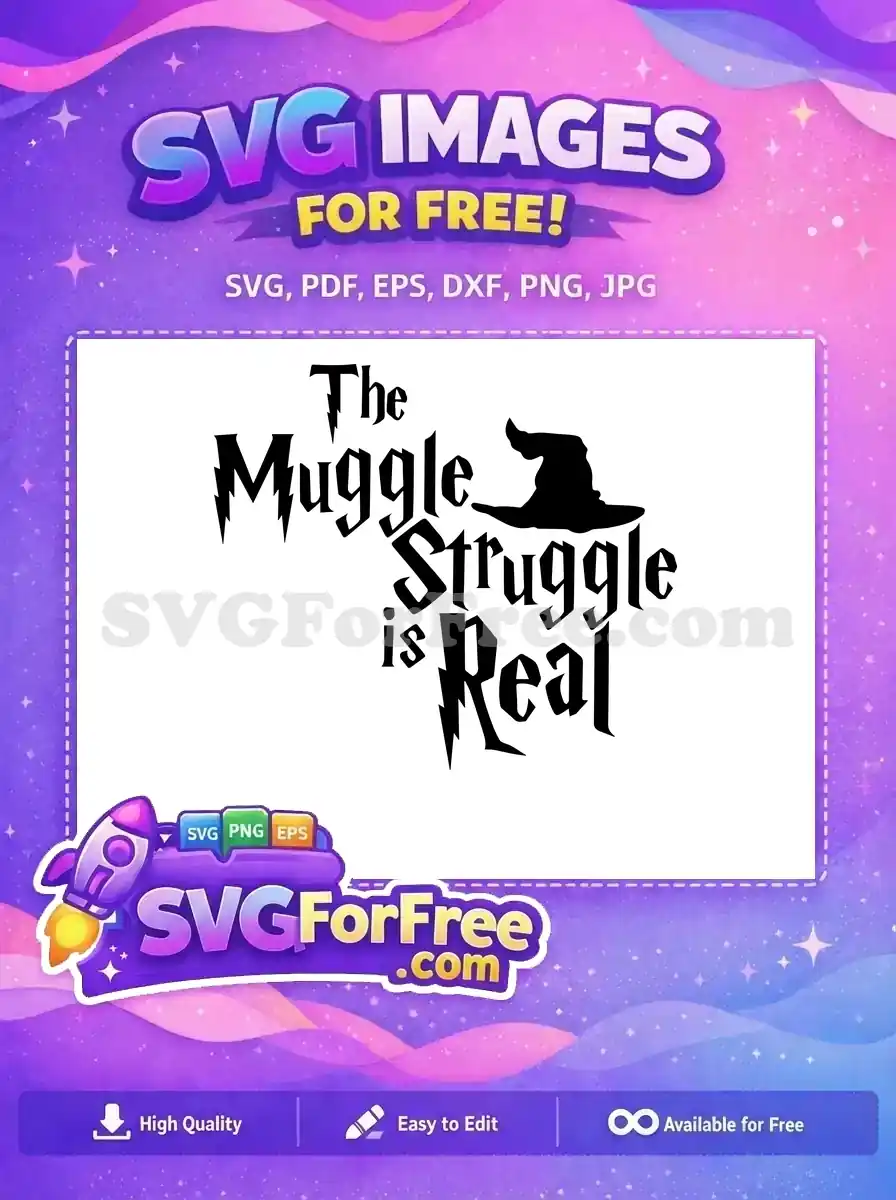 Free Wizarding Hat Free Muggle Struggle Harry Potter Free SVG