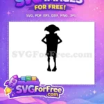 Free Dobby Silhouette Free Hands on Hips Harry Potter Free SVG - Instant Download