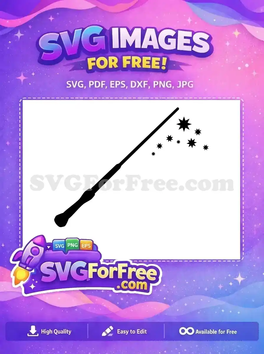 Free Magic Wand Free Stars Harry Potter Free SVG 1