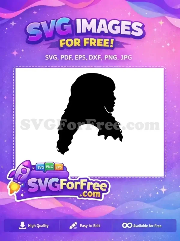 Free Hermione Granger Profile Free Silhouette Harry Potter Free SVG 1