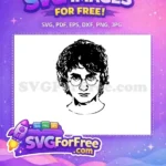 Free Scarred Wizard Free Round Glasses Harry Potter Free SVG 2 - Instant Download