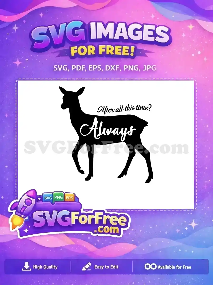 Free Doe Patronus Free Always Quote Harry Potter Free SVG 2