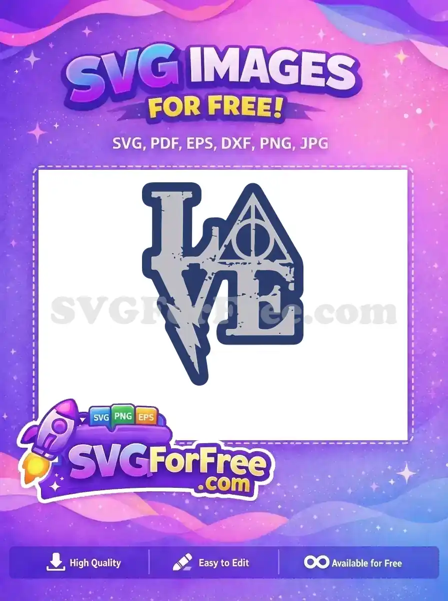 Free Love Symbol Free Deathly Hallows Harry Potter Free SVG