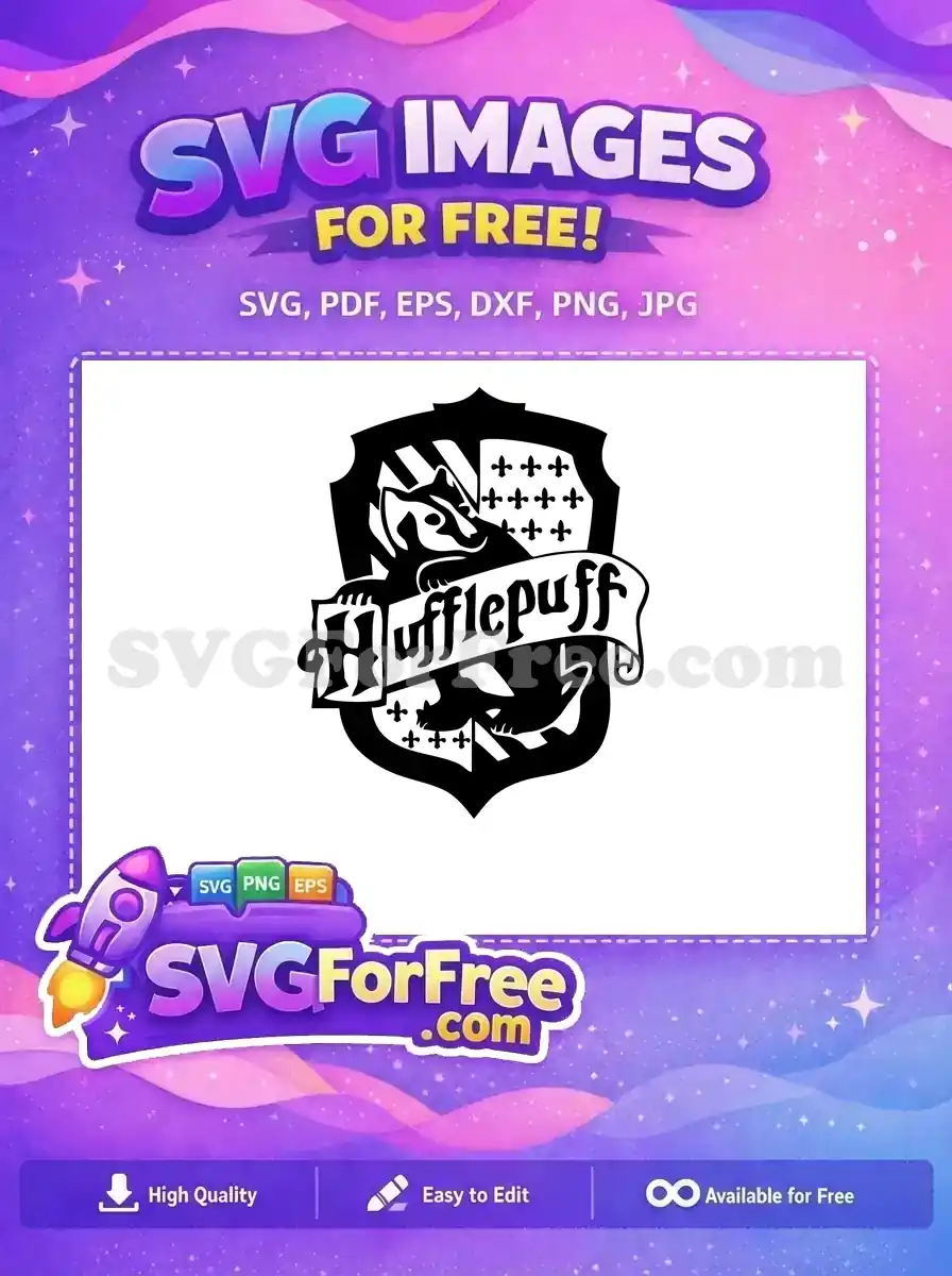 Free Badger Crest Free Fleur Harry Potter Free SVG